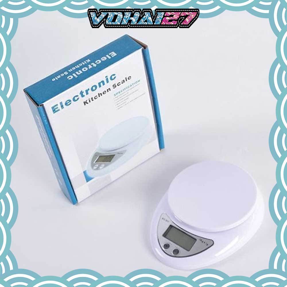 Cân Điện Tử Nhà Bếp 5kg, Cân Tiểu Ly làm bánh Chia Thực Phẩm Electronic Kitchen Scale B05