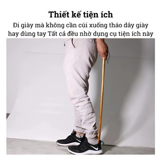 Đón Gót Giày Gỗ Dài 55cm Có Dây Treo – Cây Mang Giày, Cây Xỏ Giày Giúp Xỏ Giày Nhanh Tiện Lợi