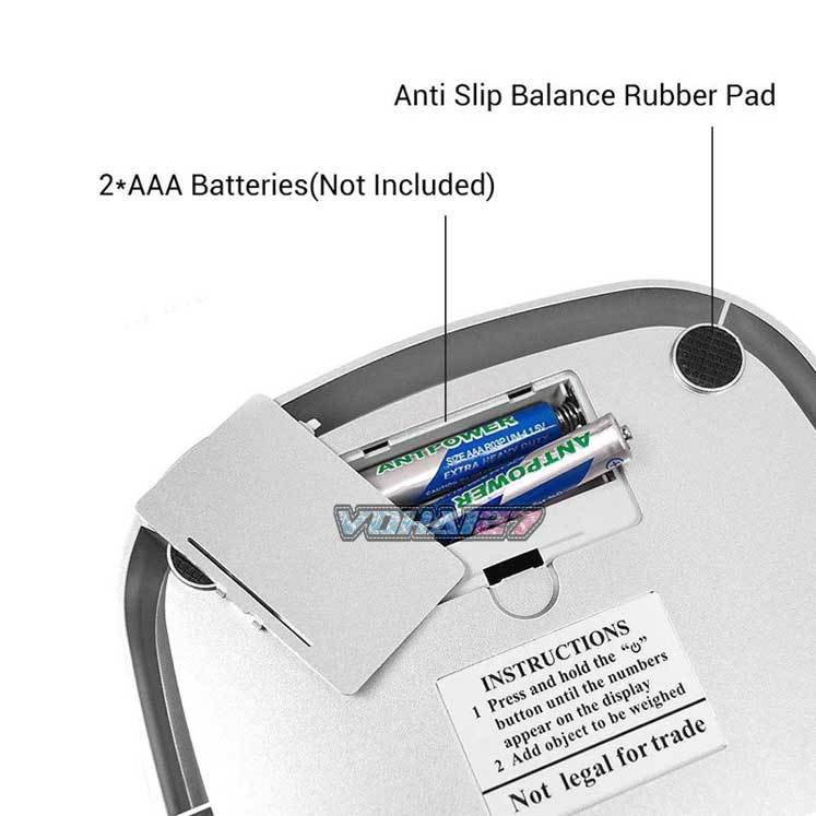 Cân điện tử mini, Cân tiểu ly nhà bếp, Cân làm bánh, chất liệu inox cao cấp, định lượng 1g - 10kg - Cân C305