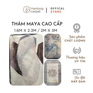 [H] Thảm trải sàn lông nhí MAYA bề mặt thảm mềm mịn, đế nỉ chấm cao su chống trơn trượt an toàn