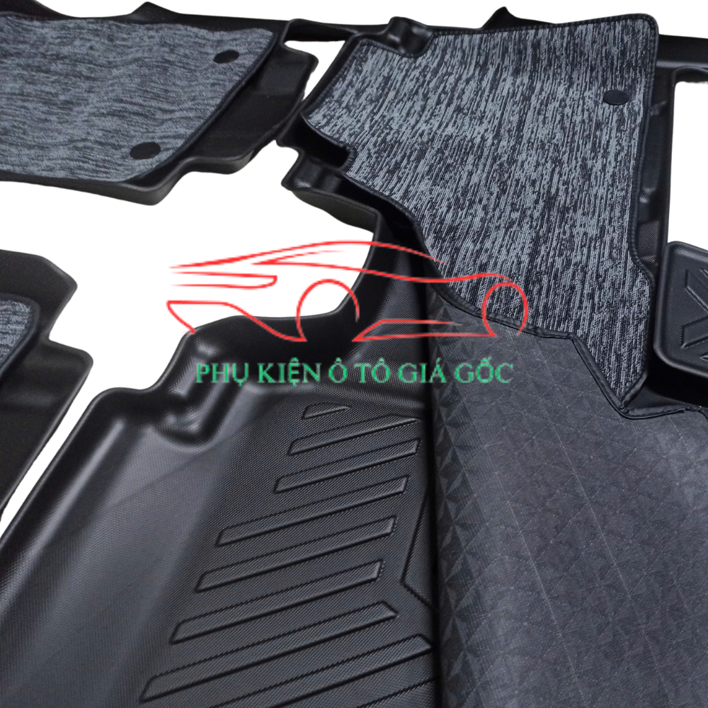 Thảm Khuôn Đúc Tràn Viền Sàn NHỰA 5D Xe PEUGEOT 5008 chuẩn form , Chất liệu nhựa TPE 1 bộ 3 tấm, dễ dàng tháp lắp -3HÀNG