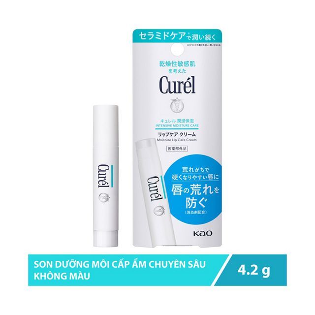 Ảnh Son Dưỡng Môi Cấp Ẩm Chuyên Sâu Curel Intensive Moisture Lip Care Cream 4.2g 1