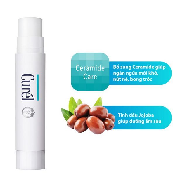 Ảnh Son Dưỡng Môi Cấp Ẩm Chuyên Sâu Curel Intensive Moisture Lip Care Cream 4.2g 2