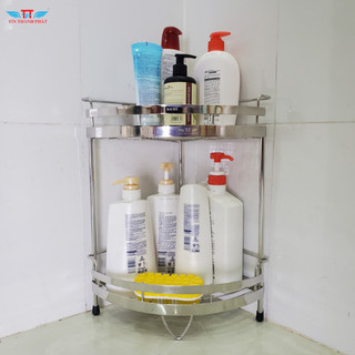 HÀNG CHÍNH HÃNG Kệ Góc 2 Tầng Inox 304 TÍN THÀNH PHÁT Cao Cấp, Chắc Chắn, Tiện Dụng Cho Phòng Tắm