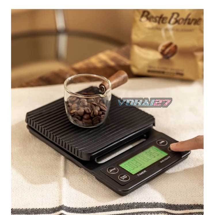 Cân điện tử tiểu ly dùng nhà bếp hay pha chế timer scale Fast Mat loại 5kg