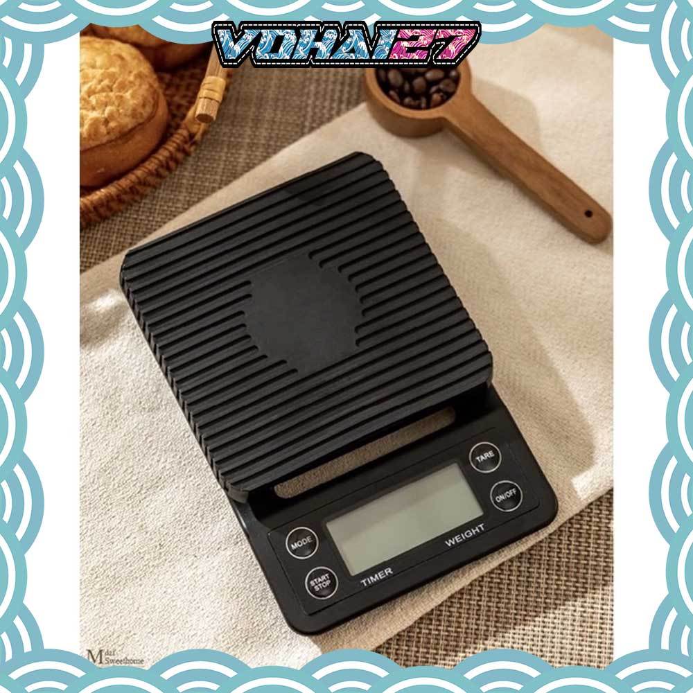 Cân điện tử tiểu ly dùng nhà bếp hay pha chế timer scale Fast Mat loại 5kg