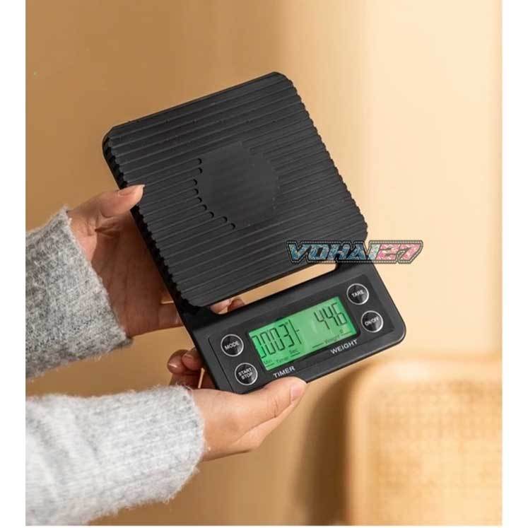 Cân điện tử tiểu ly dùng nhà bếp hay pha chế timer scale Fast Mat loại 5kg