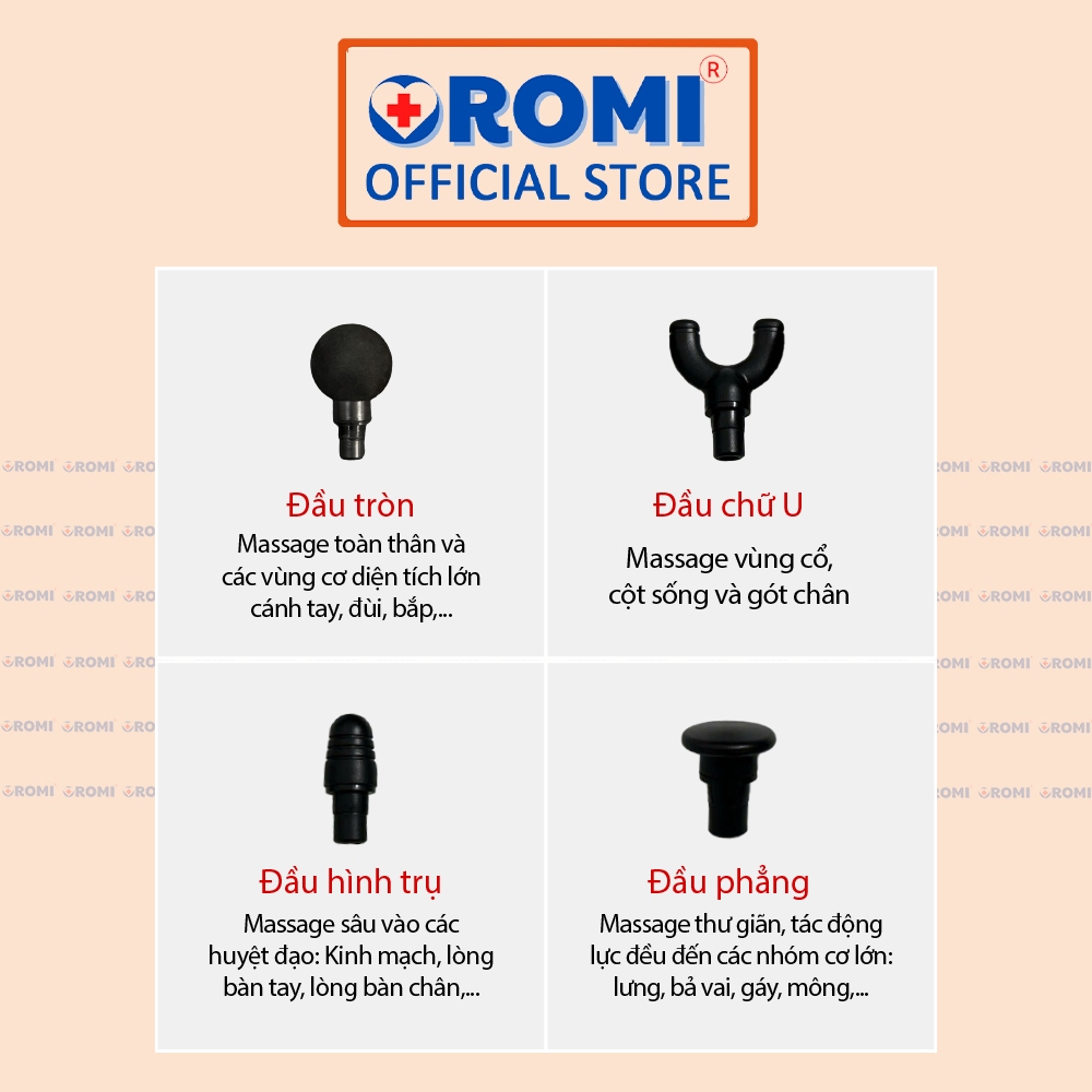 Máy Massage Cầm Tay Mini OROMI ORM-KT-3 - Máy Mát Xa Cổ, Vai, Gáy, Toàn Thân