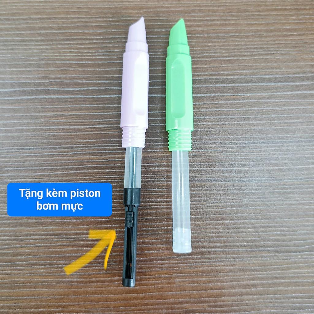(Mẫu mới) Bút Máy Xóa S-01, Ngòi KimTinh 0.38 mm, Dễ Tẩy Xóa, Êm Trơn, Kèm Pitong Bơm Mực Lọ.