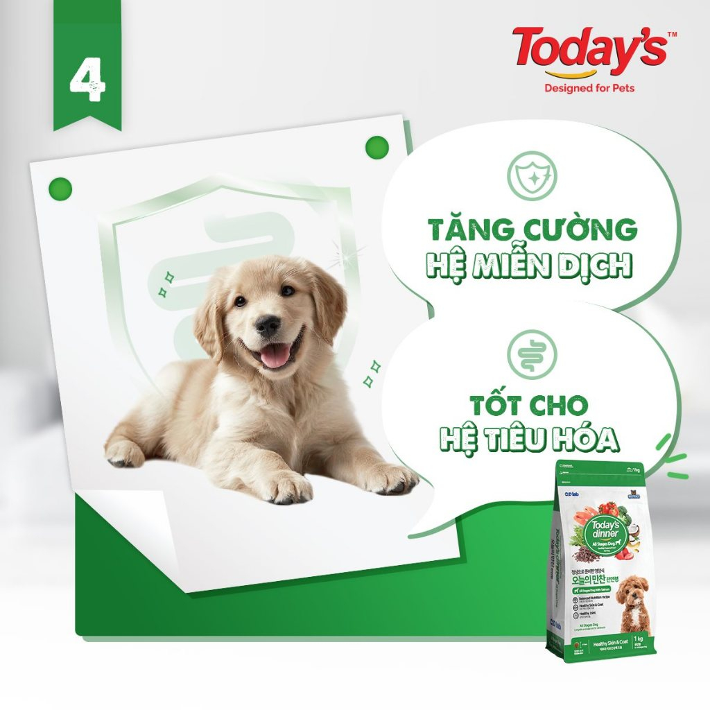 [5KG] TODAY'S DINNER DOG - Thức ăn hạt Today cho chó mọi lứa tuổi nhập khẩu Hàn