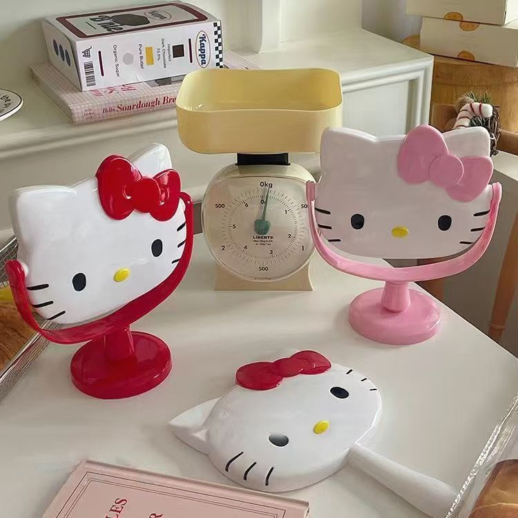 Gương Trang Điểm Để Bàn Hình Hello Kitty，gương để bàn thiết kế đẹp, gương trang điểm dễ thương