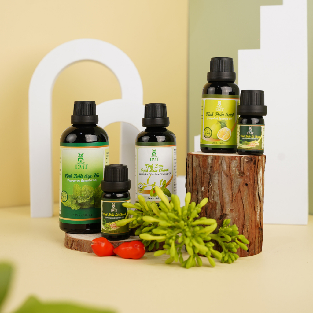 Tinh dầu xông thơm phòng DMT - thơm phòng, đuổi muỗi 50ml - 12 Mùi hương thiên nhiên nguyên chất