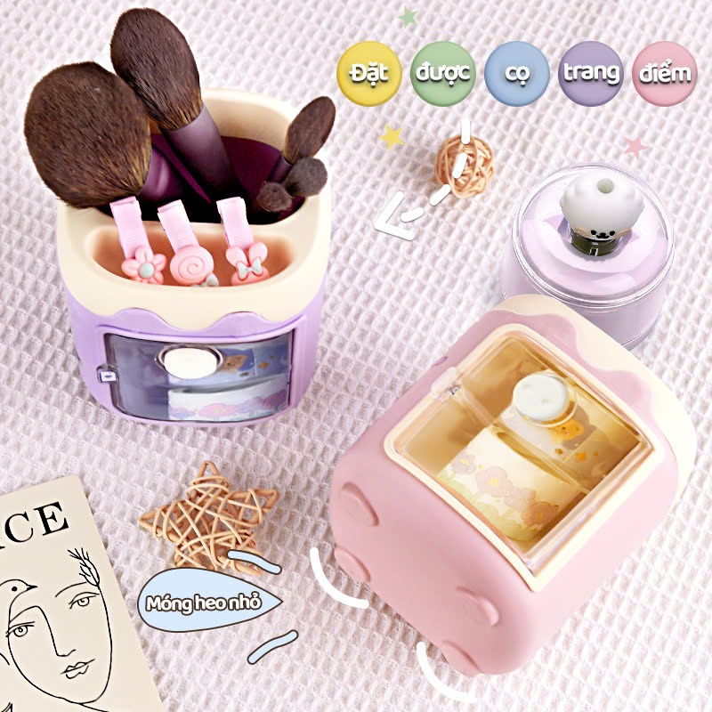 Hộp Đựng Bút Để Bàn Cute, Khay Đựng Bút Màu Sắc Nhỏ Gọn Dễ Thương