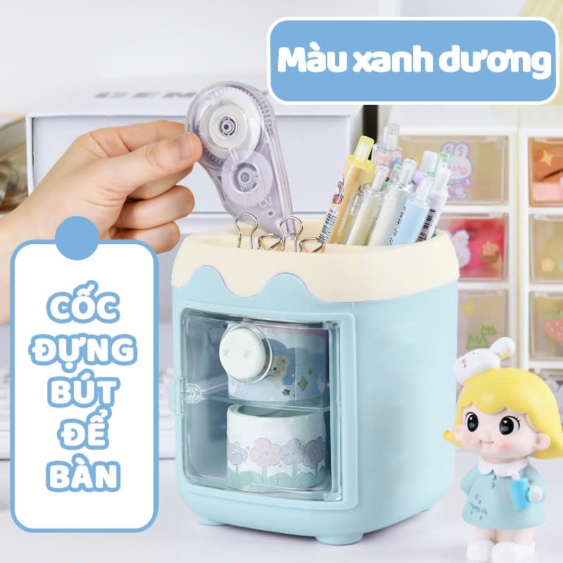 Hộp Đựng Bút Để Bàn Cute, Khay Đựng Bút Màu Sắc Nhỏ Gọn Dễ Thương