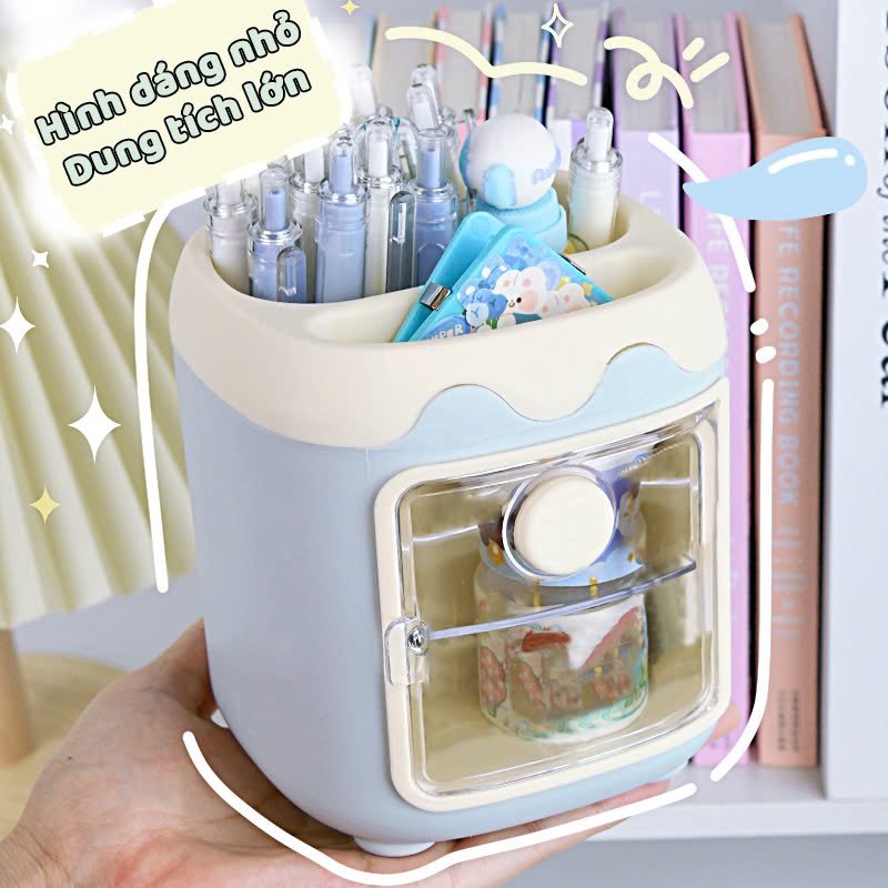 Hộp Đựng Bút Để Bàn Cute, Khay Đựng Bút Màu Sắc Nhỏ Gọn Dễ Thương