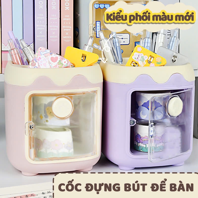 Hộp Đựng Bút Để Bàn Cute, Khay Đựng Bút Màu Sắc Nhỏ Gọn Dễ Thương