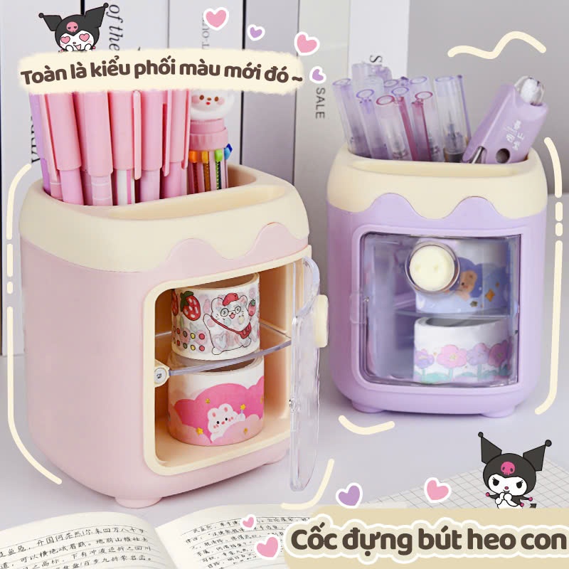 Hộp Đựng Bút Để Bàn Cute, Khay Đựng Bút Màu Sắc Nhỏ Gọn Dễ Thương