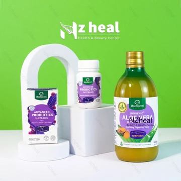 [Hỏa tốc] Bộ đôi bổ trợ tiêu hóa, dạ dày: Men Vi Sinh Lifestream Probiotic và Nước Nha Đam & Nghệ Aloe Vera - NZHEAL