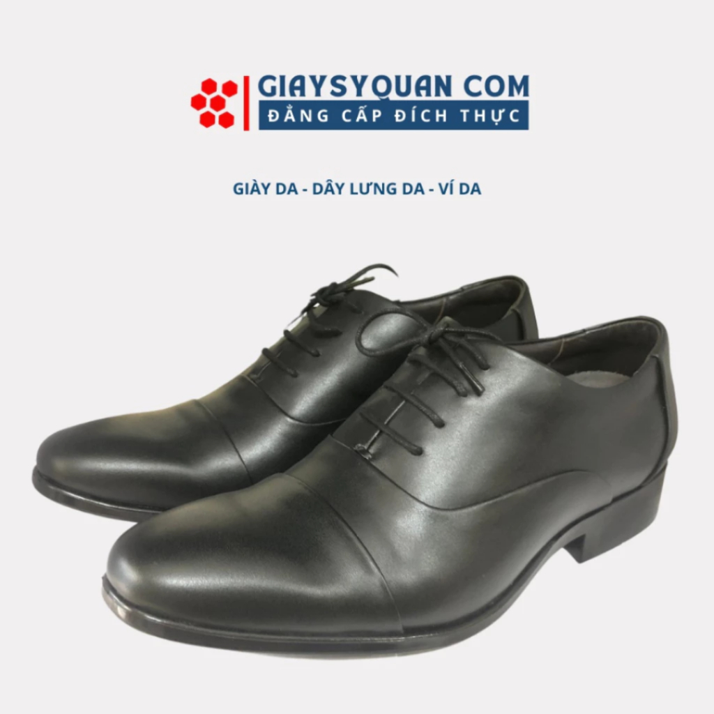 Giày tây nam da thật - Giày công sở nam thời trang bảo hành 12 tháng - Mã 810B Đen