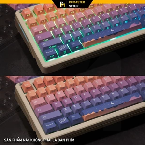 Keycap pbt xuyên led Fairy Tale họa tiết in dyesub xuyên led side print doubleshot