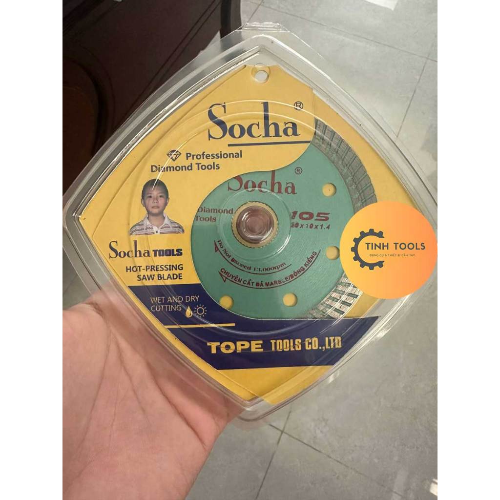Lưỡi cắt gạch đa năng cao cấp màu xanh ngọc 105mm Socha