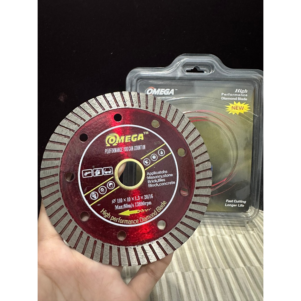Lưỡi Cắt Gạch Đa Năng Omega 110mm 125mm cao cấp, lưỡi cắt đá Marble, Granite, bê tông, đá hoa cương