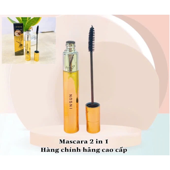 Mascara INSUN dày mi và dài mi hai nấc - Chuốt cho đôi mi cong dày, giữ mi cong suốt 12h, 8g