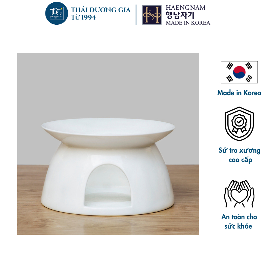 Bếp nến giữ nhiệt thức ăn sứ xương Hàn Quốc Haengnam CF6104