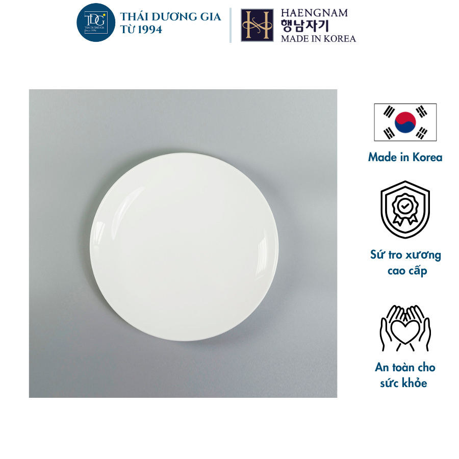Đĩa trắng tròn to 27cm sứ xương Hàn Quốc Haengnam HB-2103 | Shopee Việt Nam