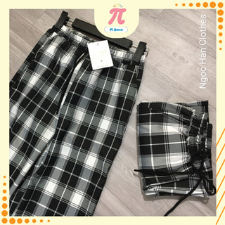 Quần kẻ caro ống rộng, Quần caro baggy cargo pant