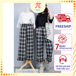 Quần kẻ caro ống rộng, Quần caro baggy cargo pant