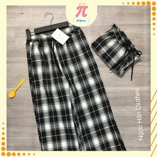 Quần kẻ caro ống rộng, Quần caro baggy cargo pant