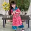LeNguyen Baby - bộ quần áo dài bé gái, Áo dài Uyển Nhi bé gái mặc tết, chất Gấm và Lụa mềm mại