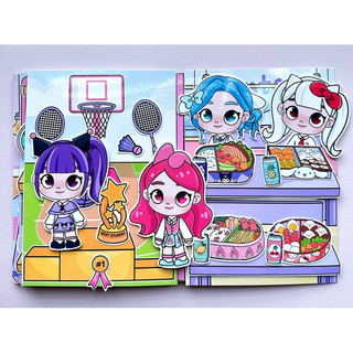 Đồ chơi bóc dán trường học Sanrio ( Kuromi, Kitty, Melody, Cinnamon) Búp bê Avatar World