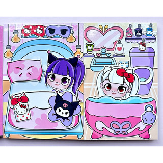 Đồ chơi bóc dán trường học Sanrio ( Kuromi, Kitty, Melody, Cinnamon) Búp bê Avatar World