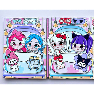 Đồ chơi bóc dán trường học Sanrio ( Kuromi, Kitty, Melody, Cinnamon) Búp bê Avatar World