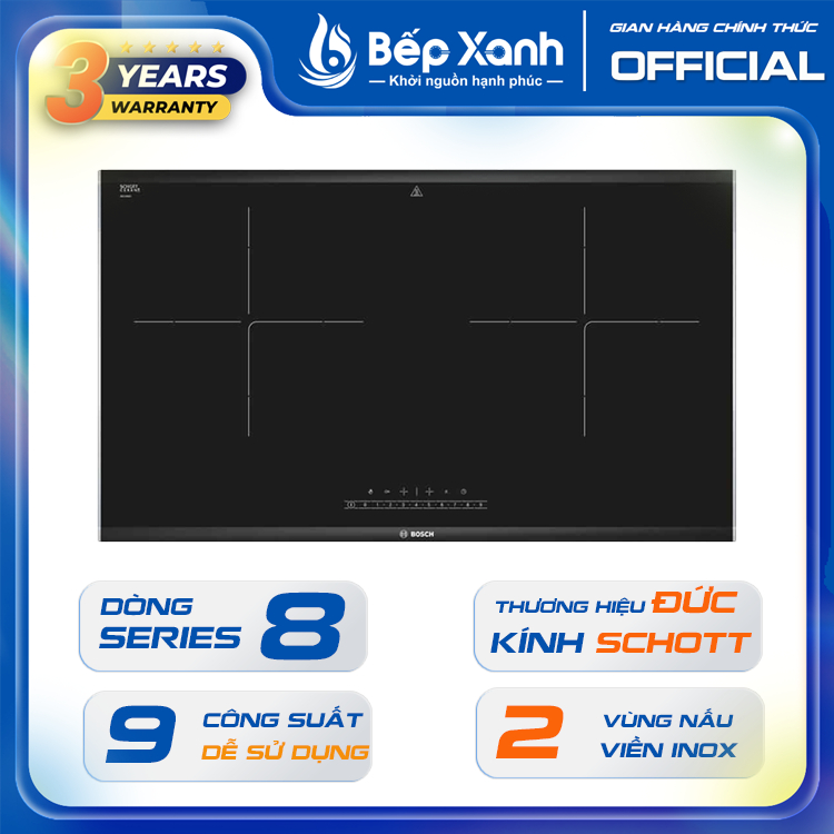 Ảnh Bếp Từ 2 Vùng Nấu Bosch PPI82560MS (Series 8) -  Kính Schott Ceran 1