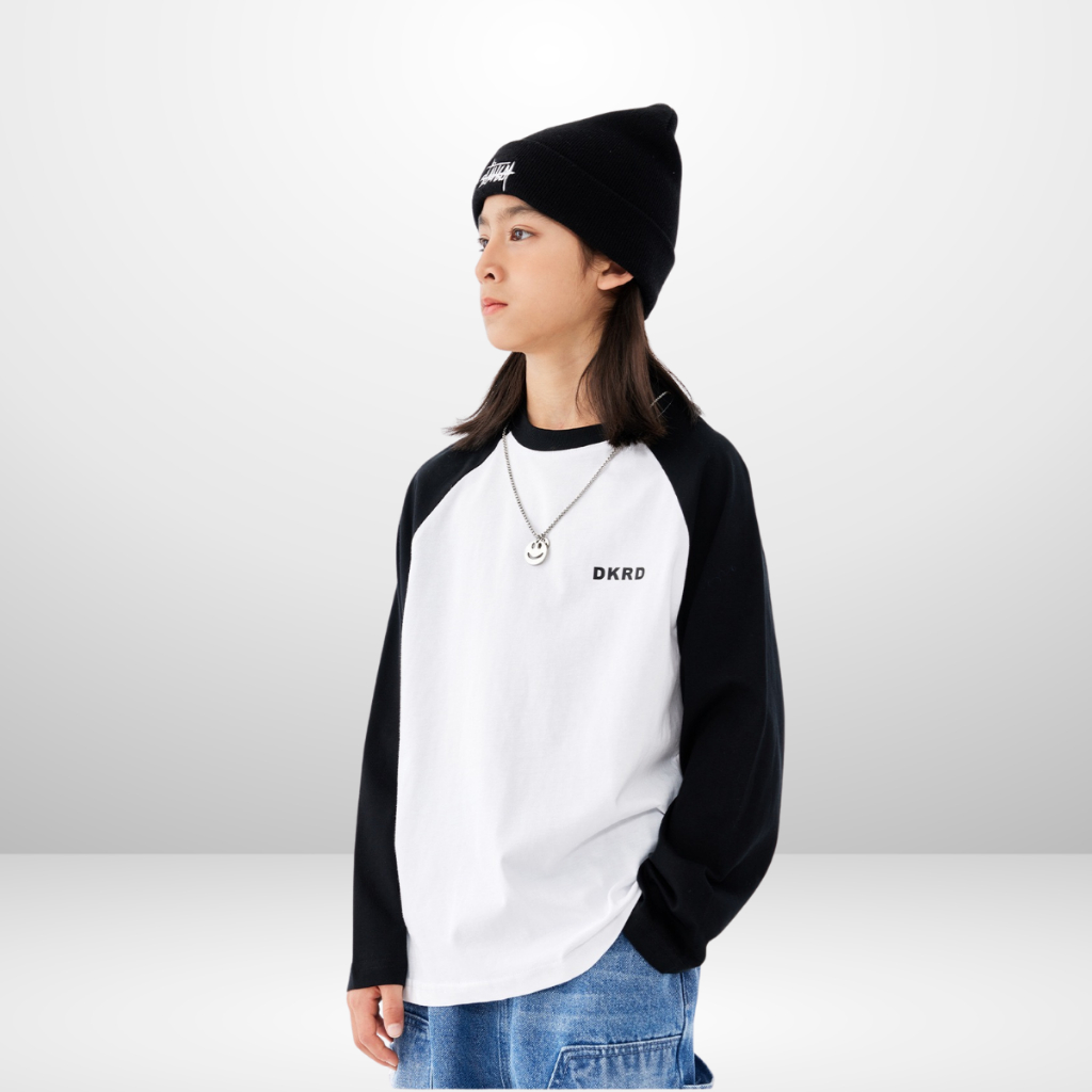 Áo Thun Dài Tay Xuân Thu Cho Bé Trai, Bé Gái In Hình Năng Động, Cổ Tròn | JJ Kids Fashion