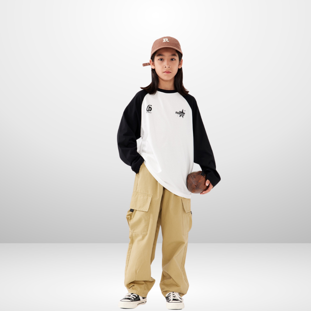 Áo Thun Dài Tay Xuân Thu Cho Bé Trai, Bé Gái In Hình Năng Động, Cổ Tròn B597 | JJ Kids Fashion