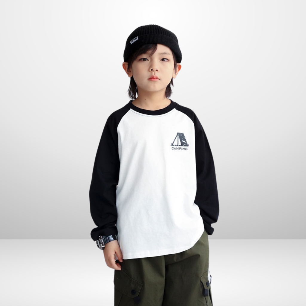 Áo Thun Tay Dài Trẻ Em Cotton 4 Chiều Cho Bé Trai Bé Gái In Hình Thời Trang | JJ Kids Fashion