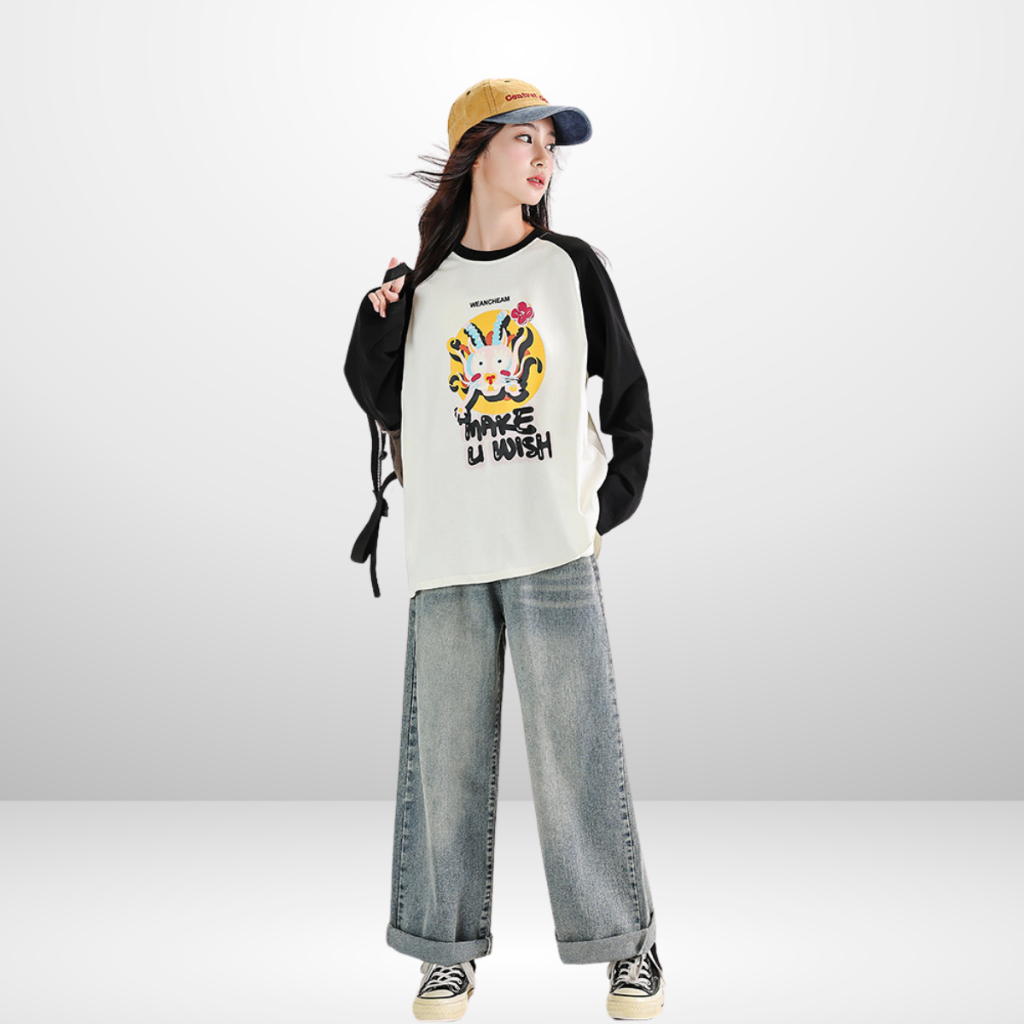 Áo Thun Dài Tay Xuân Thu Cho Bé Trai, Bé Gái In Hình Năng Động, Cổ Tròn B594 | JJ Kids Fashion