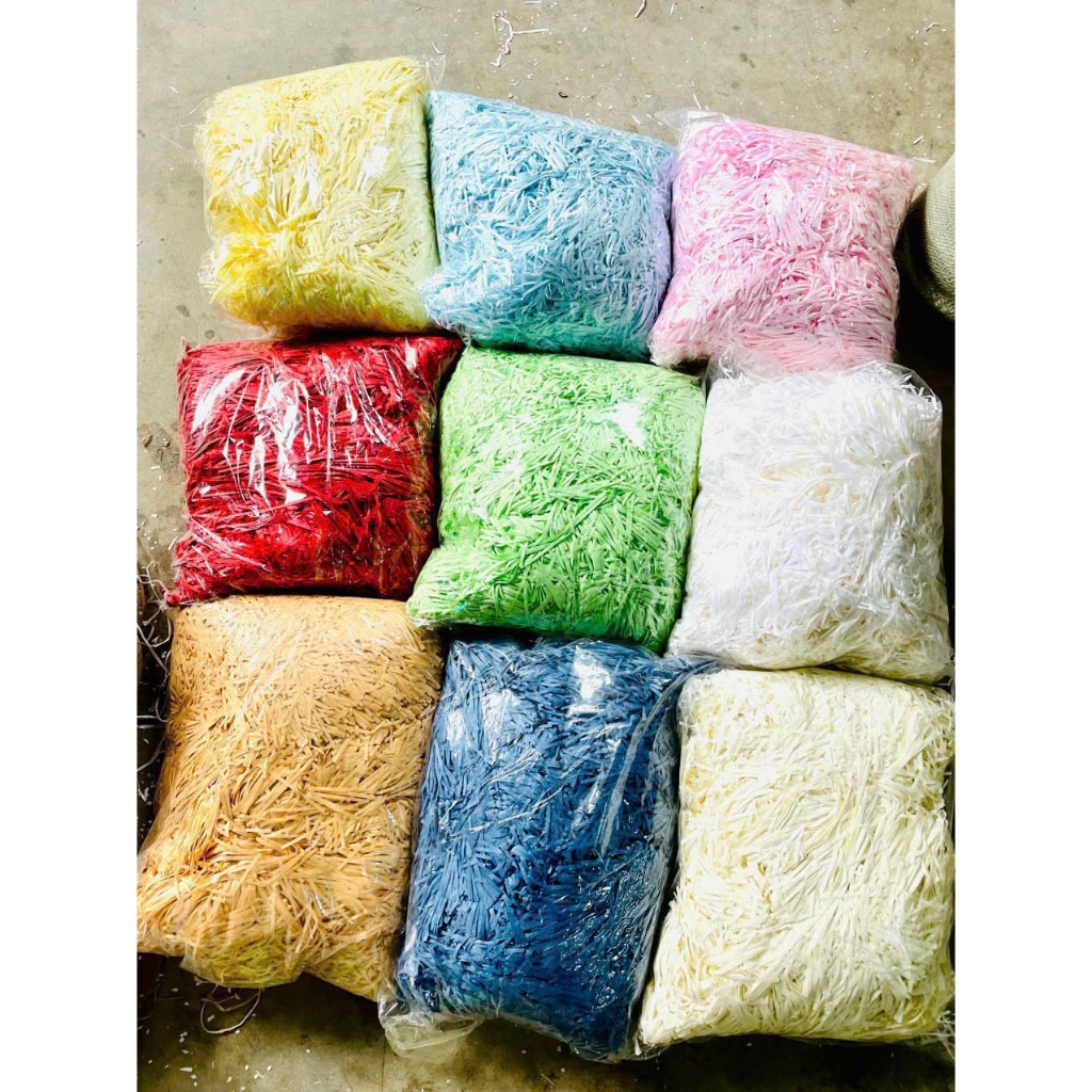 1 KG Giấy Rơm, Giấy Rối Lót Hộp Quà Tặng, Gói Quà Chống Sốc - Hàng Nhập ...