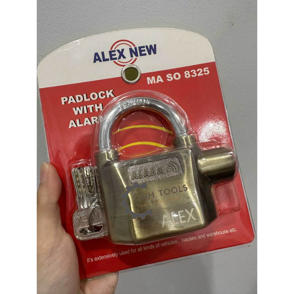 Ổ Khoá ALEX NEW Cảm Biến Âm Thanh Báo Động Chống Trộm ALEX - Khóa hú báo động chống trộm cao cấp