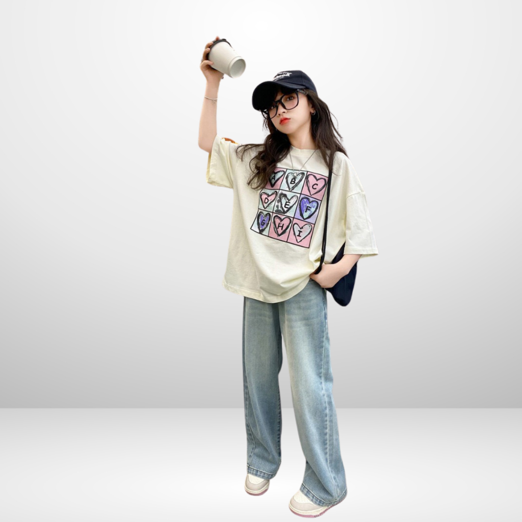 Áo Thun Ngắn Tay Cho Bé Trai, Bé Gái In Hình Năng Động, Cổ Tròn | JJ Kids Fashion