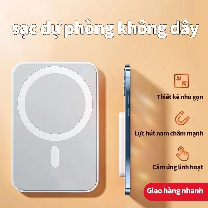 Sạc Dự Phòng Không Dây Từ Tính Sạc Nhanh