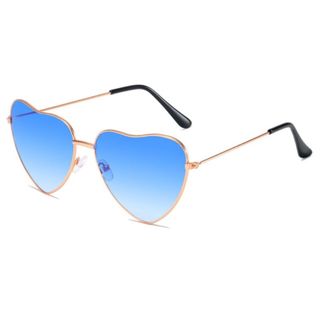 Kính trái tim nam nữ cao cấp thời trang du lịch dễ thương, Mắt kính râm chống tia UV đi đường K048