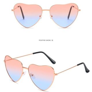 Kính trái tim nam nữ cao cấp thời trang du lịch dễ thương, Mắt kính râm chống tia UV đi đường K048