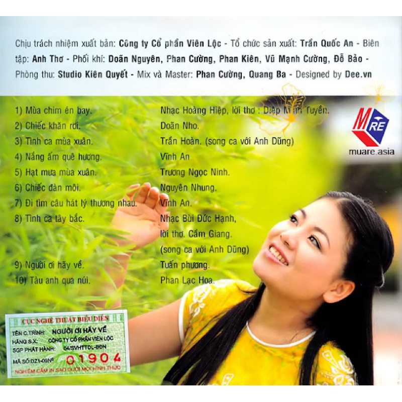 Băng Cassette Anh Thơ - Người Ơi Hãy Về
