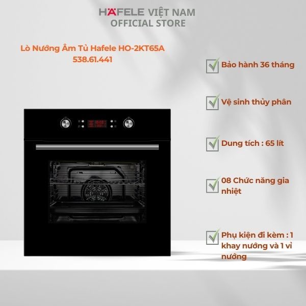 LÒ NƯỚNG ÂM TỦ HAFELE 65 LÍT HO-2KT65A (538.61.441)