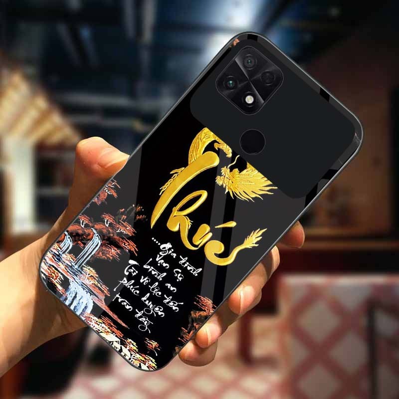 Ốp Lưng XIAOMI POCO C40 Mặt Lưng Kính Cường Lực In 3D Cao Cấp